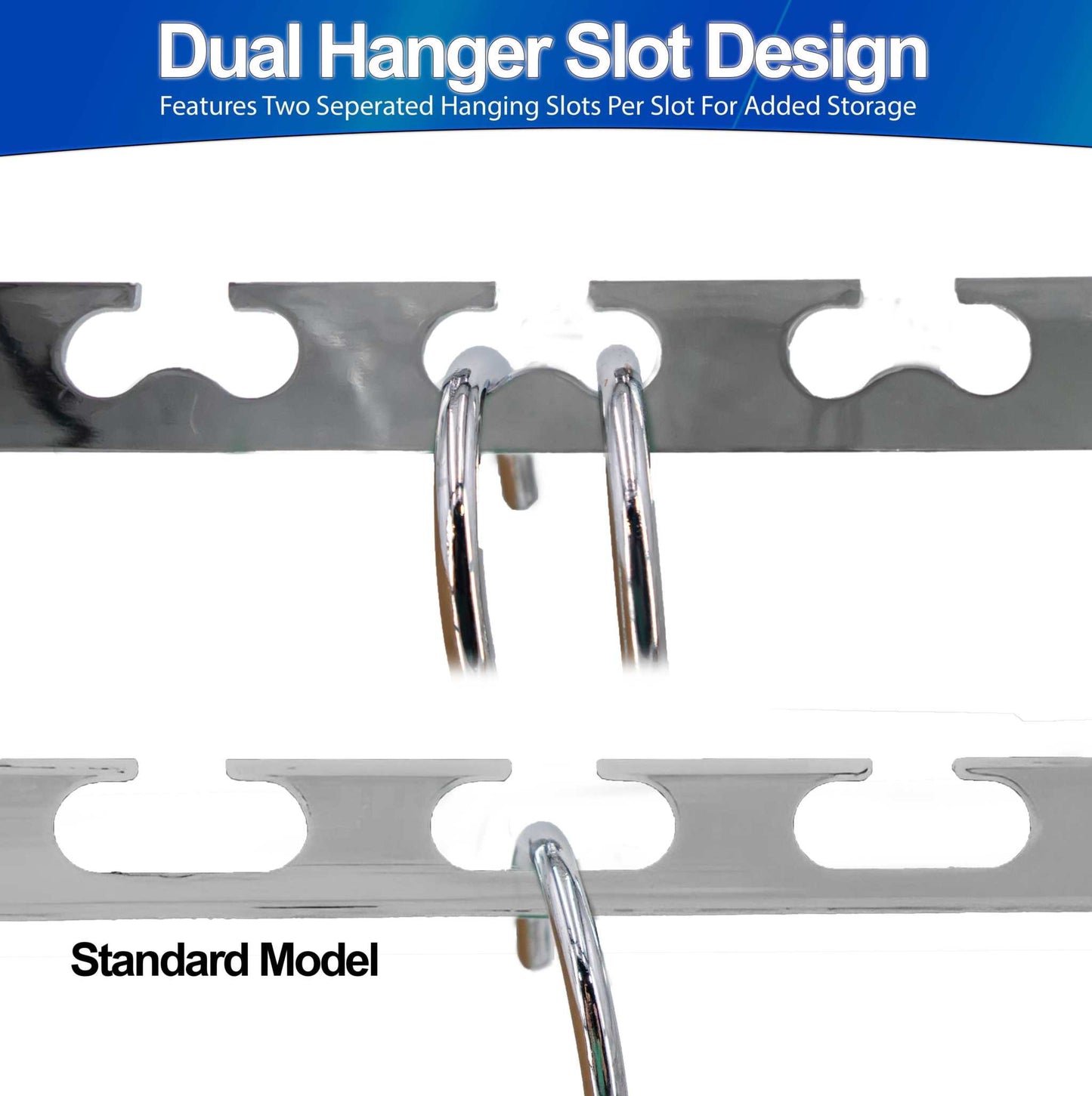 Metal Space Saving Closet Hangers - 5Pc - Durable & Sturdy, Collapsible Cascading Design W/ Multiple Hooks - Clothing & Wardrobe Organizer W/ Universal Fit for All Garments & Closet Rods