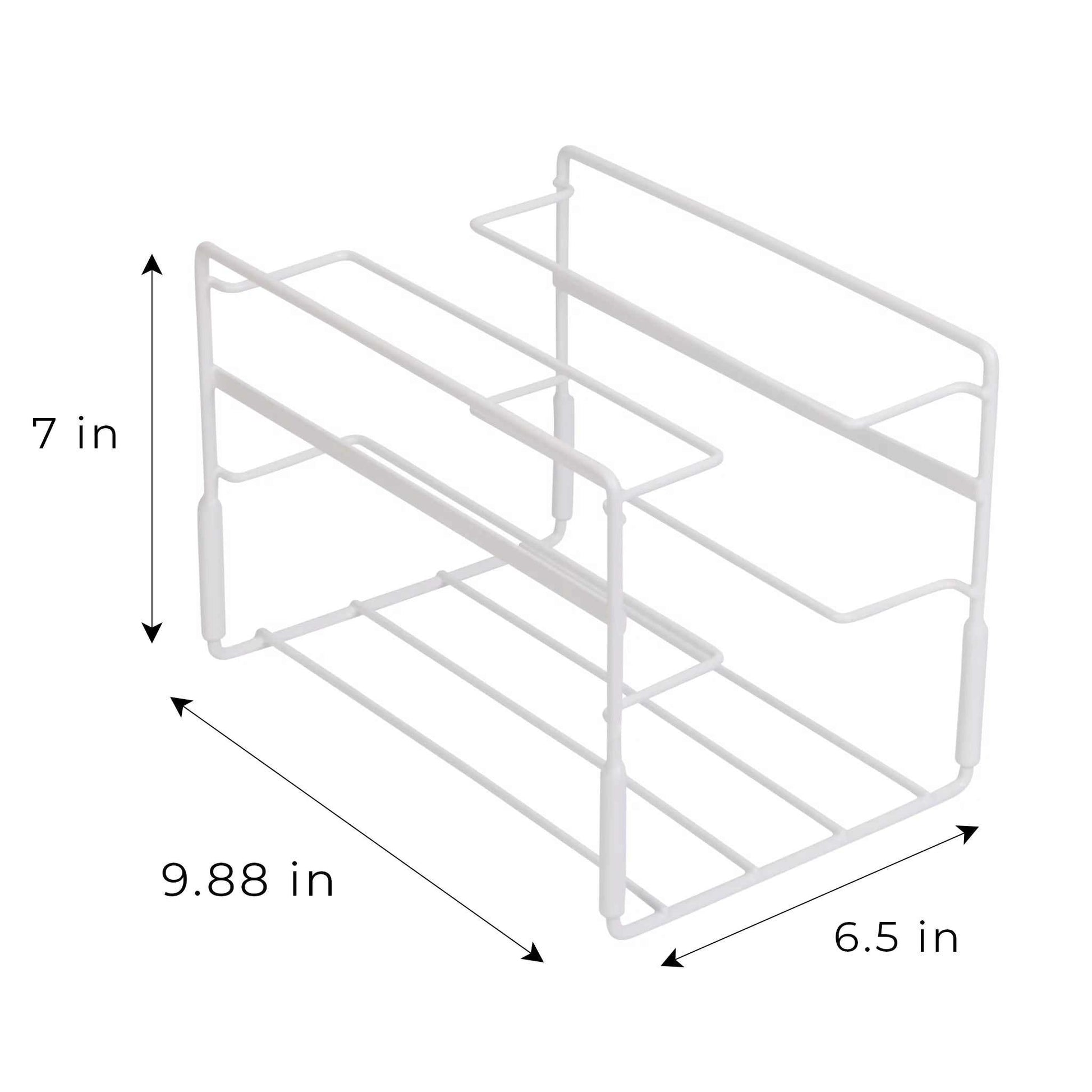 3-Tier Metal Wire Wrap Stand, White