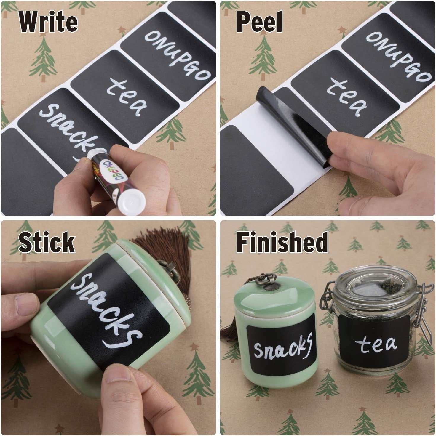  Reusable Waterproof Chalkboard Labels