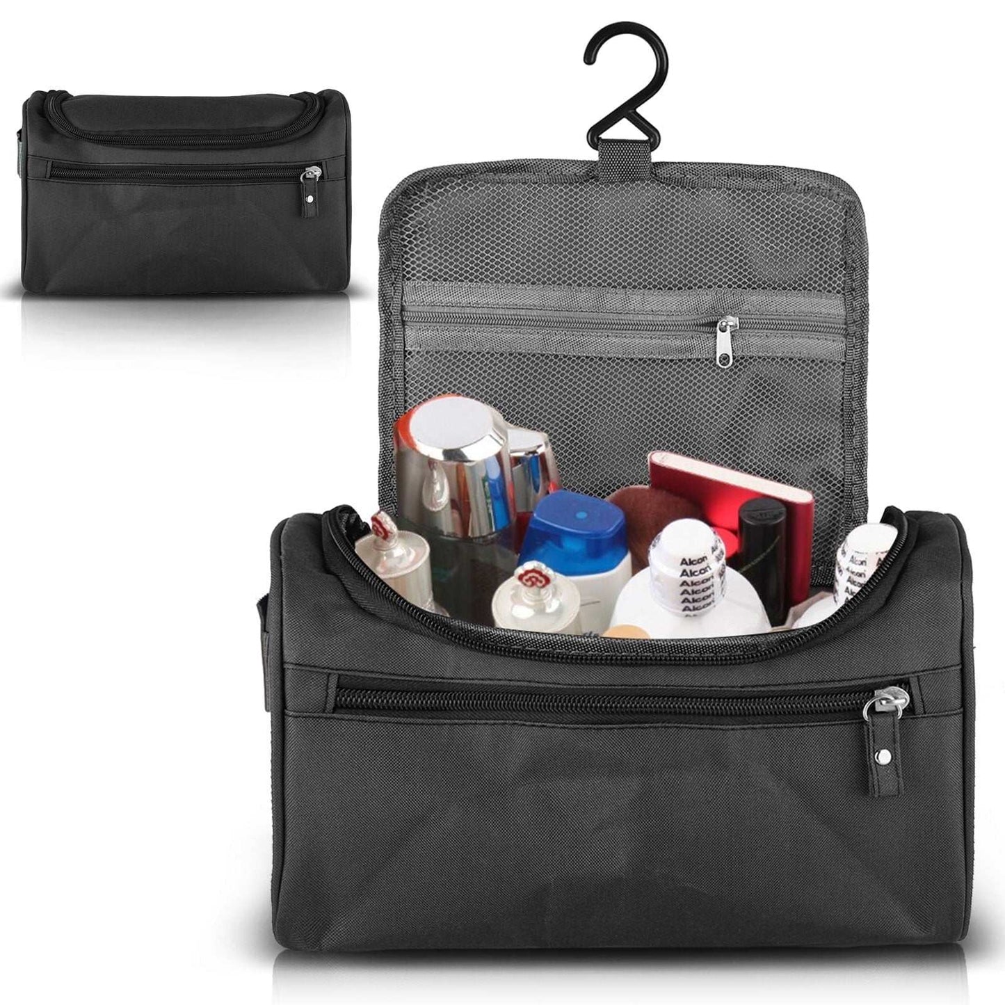 Large Hanging Travel Toiletry Bag, Waterproof Makeup Organizer for Men Women