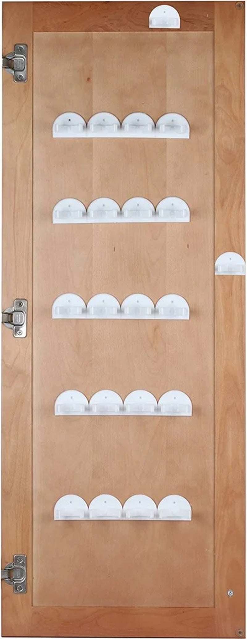 36 Spice Gripper Spice Rack - Spice Clip Organizer - Spice Rack Gripper Clips Organizer for Cabinet Door with Stick or Screw Option