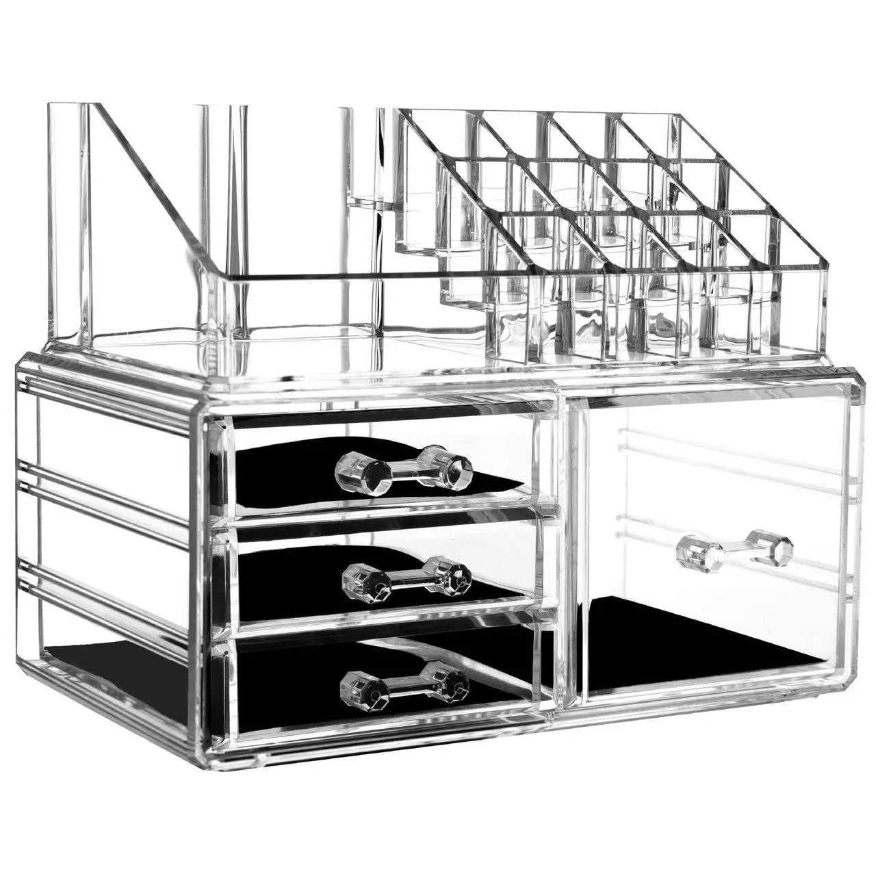 Clear Cosmetic Storage Organizer, Ideal for Make-Up or Accessories,Enhance Your Vanity or Bathroom with Clear Design for Quick Visibility