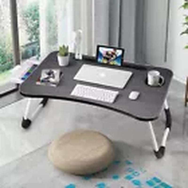 Laptop Bed Desk, Foldable Laptop Lap Desk Tray Table with USB Charge Port, Black