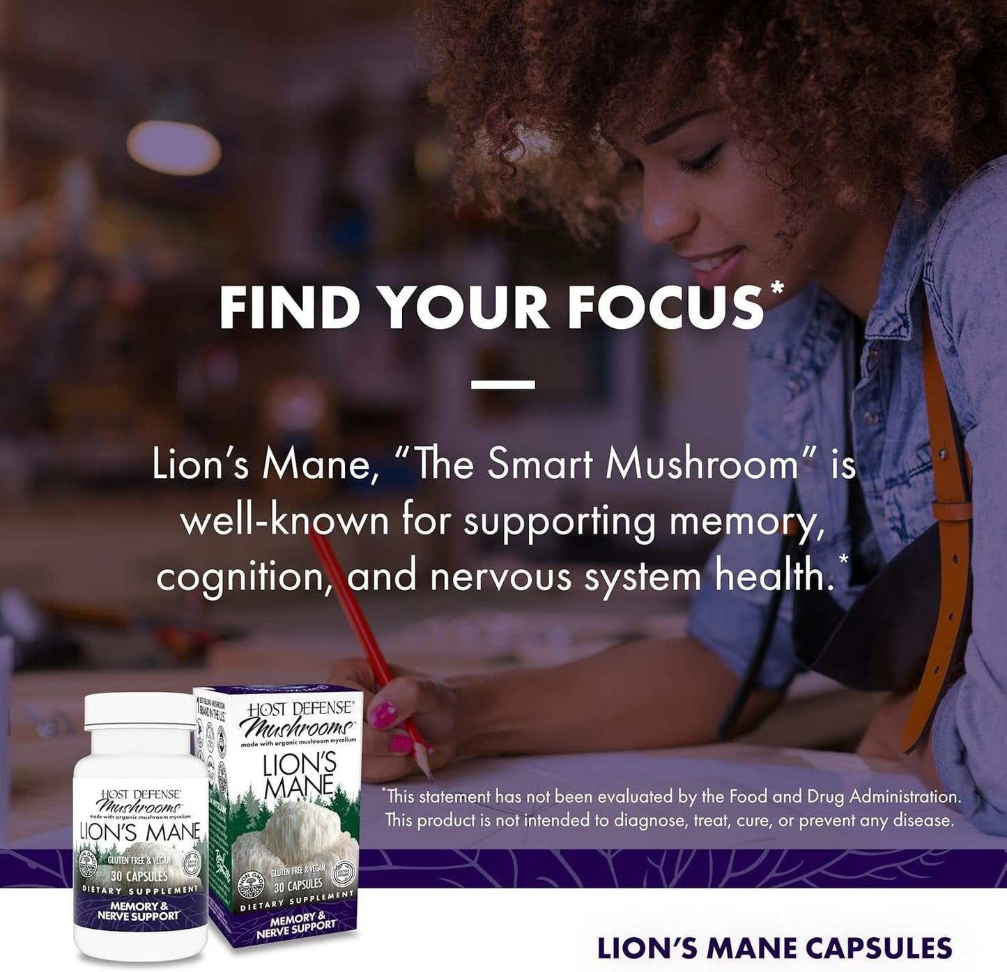 Support Focus & Memory Function with Lion's Mane