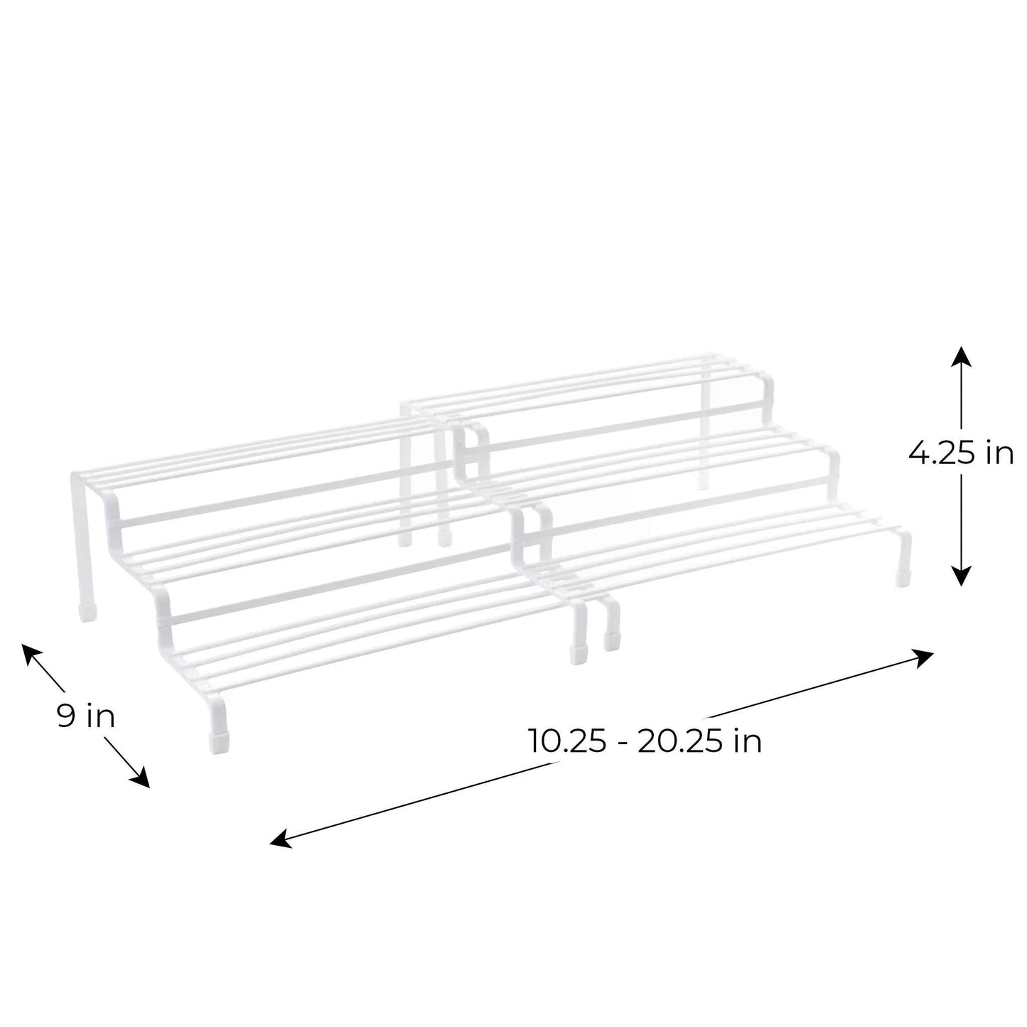 3-Tier Expandable Spice Rack, White