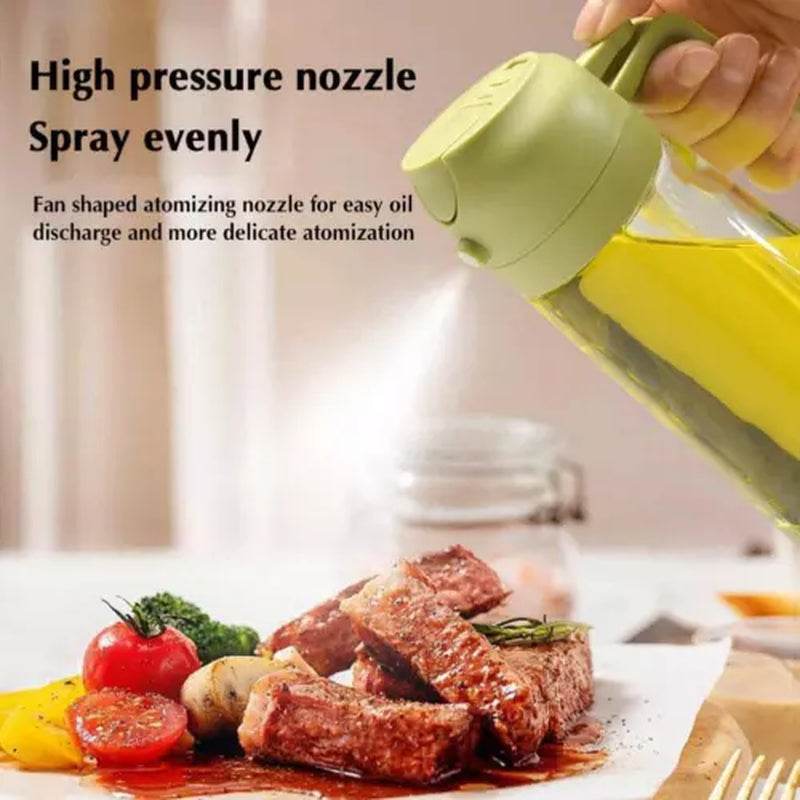 2-In-1 450ML Glass Oil Sprayer and Dispenser Spray Bottle Cooking Dispensers