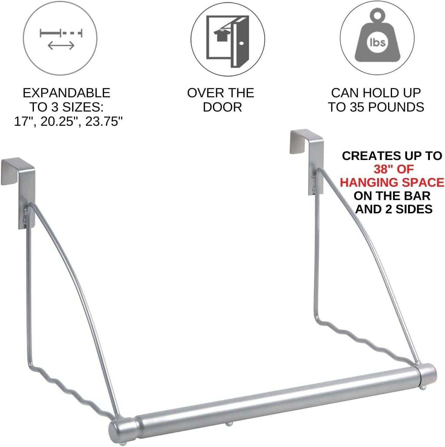 HOLDN’ STORAGE over the Door Hooks - over the Door Clothes Drying Rack.