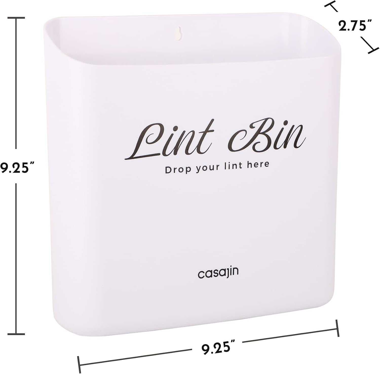 Magnetic Lint Bin for Laundry Room Space Saving Lint Bin Holder for Laundry Room Décor - Waste Bin with Magnetic Strip for Dryer, Washer, or Wall Mount