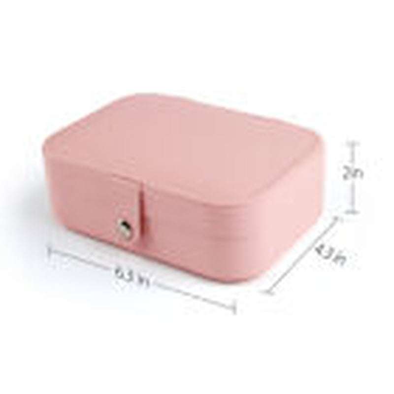 Portable Jewelry Box Organizer Leather  Ornaments Case Travel Storage