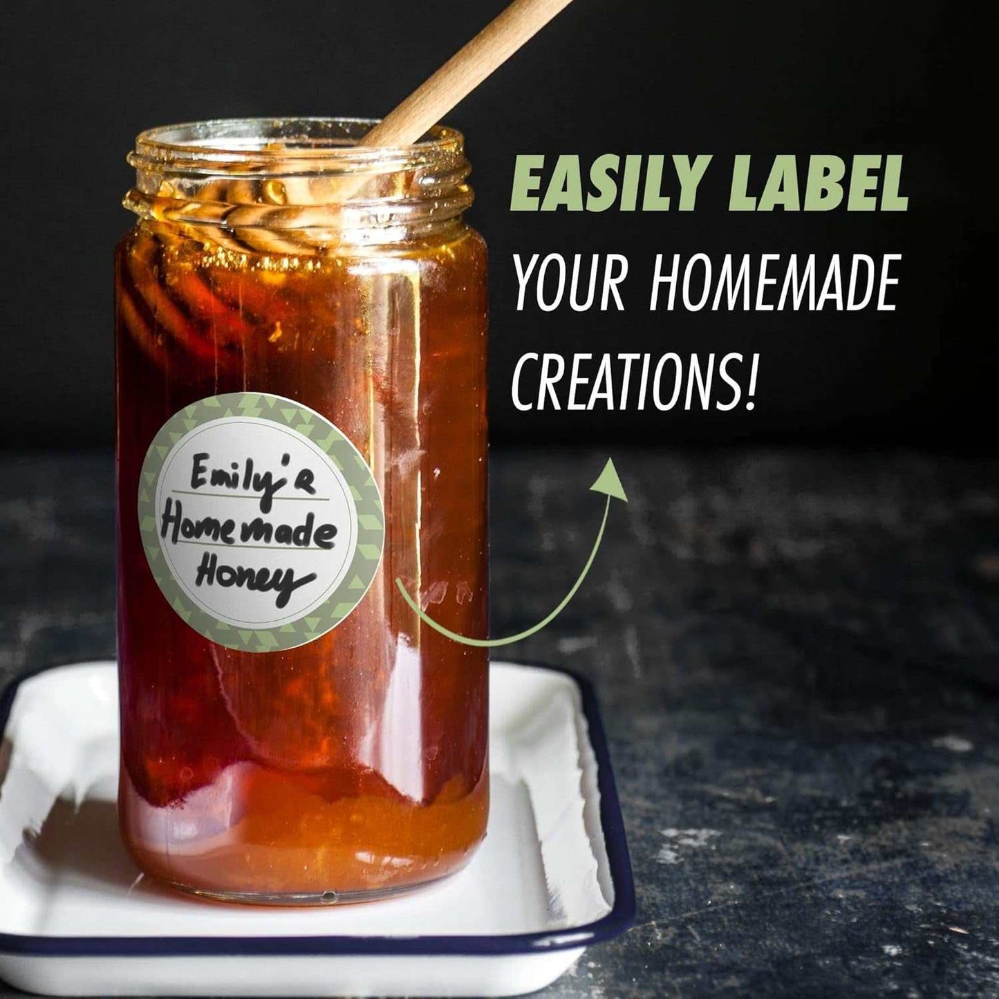 Dissolvable Canning Labels for Jars – 200 Dissolvable Mason Jar Labels - Dissolvable Food Labels for Containers - Jam Homemade Canning Jar Labels Stickers - Removable Mason Jar Labels 2" Artichoke