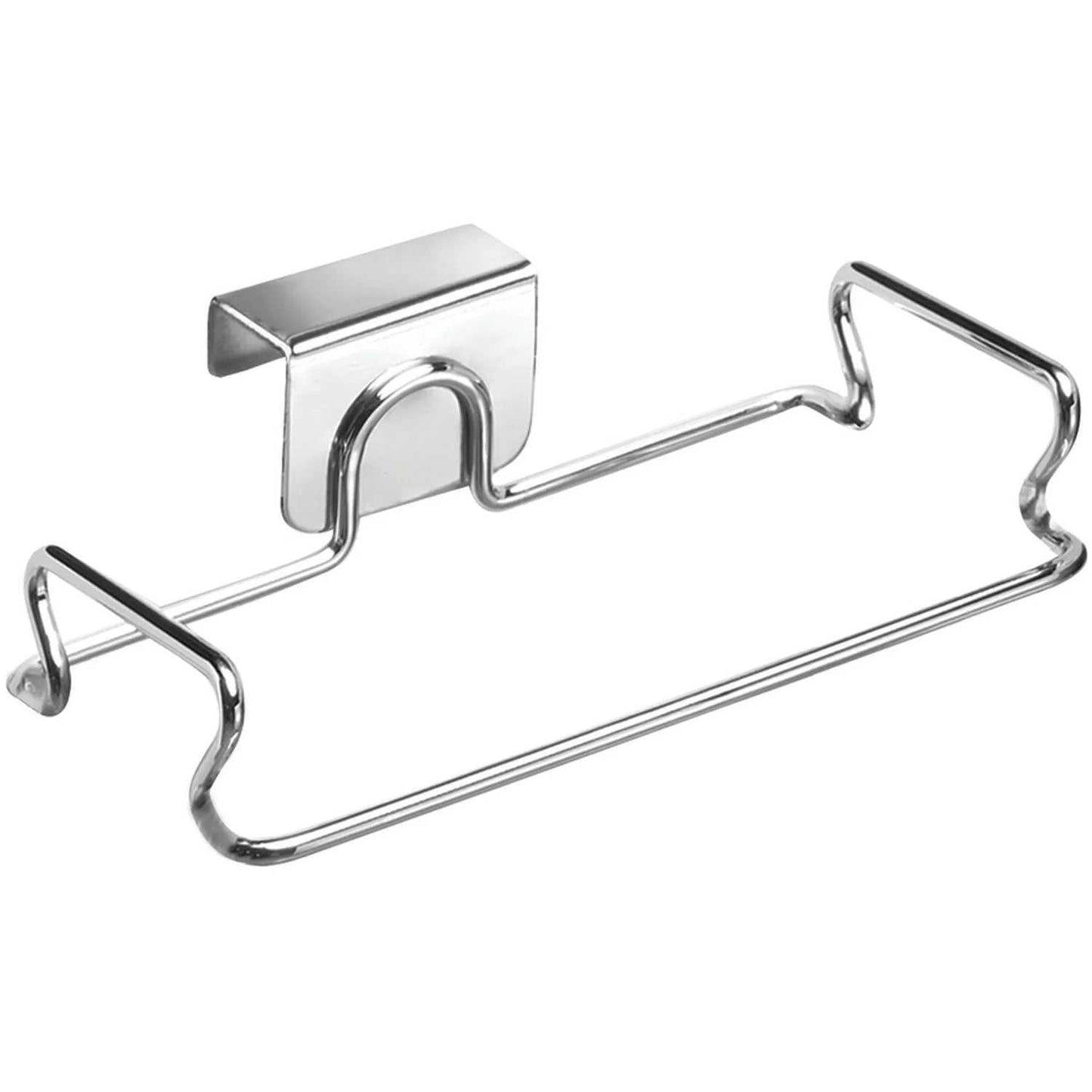 Idesign Classico Metal Over-The-Cabinet Bag Holder for Kitchen/Bathroom, Chrome