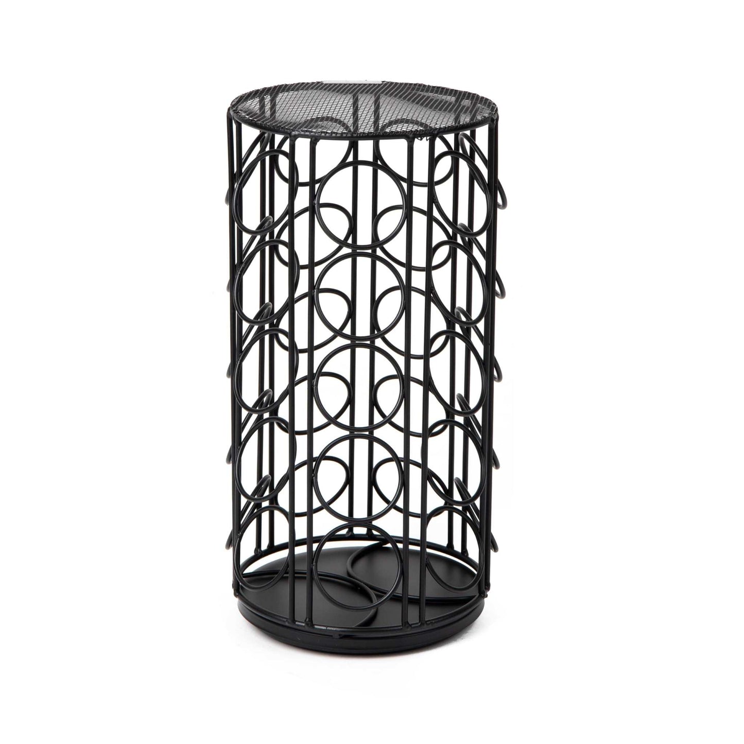 Single Serve Coffee Pod Carousel, 35 Pod Capacity, Lazy Susan, Metal Mesh, 6.15"L X 6.15"W X 12.5"H, Black