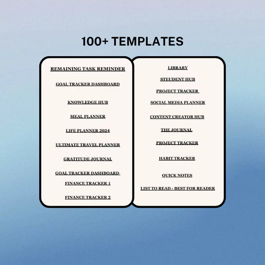 100+ Premium Notion Templates